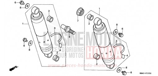 REAR CUSHION VT750C2V de 1997